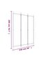 3-Panel Room Divider Black 150x200 cm Fabric - 3