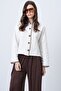 Ecru Hakim Collar Shepherd Stitched Cardigan Alc-X14726 - 2