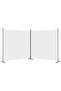 2-Panel Room Divider White 348x180 cm Fabric - 2