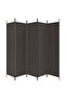 6-Panel Room Divider Brown 300x200 cm Fabric - 2