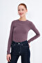 Crew Neck Basic Blouse B1496-Dk2 - 4