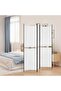 3-Panel Room Divider White 150x180 cm Fabric