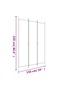 3-Panel Room Divider Black 150x220 cm Fabric - 3