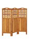 3-Panel Room Divider 121.5x2x115 cm Solid Wood Acacia - 2