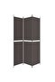 3-Panel Room Divider Brown 150x220 cm Fabric - 2
