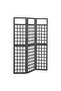 3-Panel Room Divider/Trellis Solid Fir Wood Black 121x180 cm
