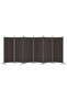 6-Panel Room Divider Brown 520x180 cm Fabric - 2
