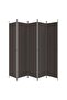 5-Panel Room Divider Brown 250x220 cm Fabric - 2