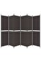 6-Panel Room Divider Brown 300x200 cm Fabric - 2