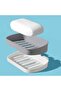 Bathroom Kitchen Soap Dish Set with Adhesive Water Drainer Sponge Holder Set Solid Soap Holder - 4