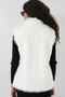 6804 Women's Fur Vest - White - 3