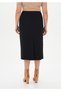 Gabardine Gold Accessory Pencil Midi Skirt - 5