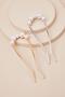 Inlaid Pearl Silver Color Metal Bun Hair Clip - 2