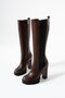 Women's Genuine Leather Boots Brown - 3