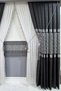 Single Wing Anthracite Gray Color Panel Background Curtain, 1-3 Foldable Ayça Model Panel Background Curtain with Bracket as a Gift