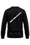 Oversized Basic Sweatshirt |   Blackout Printed (Unisex Cotton Soft Textured Wide Cut Black Sweatshirt) - 5
