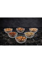 6-Piece Glass Diamond Bowl Presentation Plate Snack Plate 11*5cm - 4