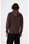 Icons Wash Hooded Sweatshirt Brown Men's Sweatshirt - 221571-Ms570 - 2