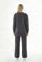 Women's Modal Fabric Two-Piece Set Relaxed Fit Long Sleeve Blouse & Wide Leg Pants - 4