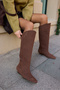 Booby Women's Brown Imported Suede Long Boots - 3