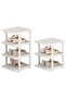 1-Piece 9 Tier Shoe Rack/Multi-Layer Shoe Rack White - 5