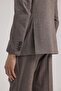 Burgundy Slim Fit Plaid Double-Breasted Piece Suit - 5