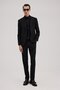 Black Slim Fit Swallow Collar Vest Set Suit