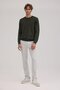 Emerald Green Slim Fit Crew Neck V Mohair Wool Knitwear Sweater - 2