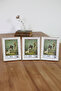 Decorative Set of 3 Antique Patterned Silver 15X21 Plastic Photo Frames with Legs
