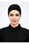 Plain Seamless Combed Cotton Bonnet Black - Women's Hijab Tie Underwear Bonnet - 4