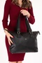 Women's Daily Wide and Versatile Hand and Shoulder Bag Ald.1812 Black - 2