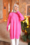 Fuchsia Crew Neck Cold Thread Knitwear Tunic