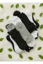 12-Piece Mixed Color Booties Socks Set (4 Black, 4 White, 4 Gray) Cotton Unisex Socks - 3