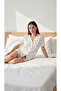 Women's Milan Fabric Cherry Pattern Pajama Shorts Set Short Sleeve Underwear - 3
