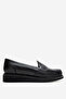 Women's Thick Sole Casual Shoes Real Leather Mt 24092 Black