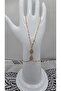 Stainless Steel Gold Color 2-Piece Heart Model Zircon Stone Shahmeran - 2