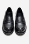 Women's Thick Sole Casual Shoes Real Leather Mt 24092 Black - 5