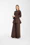Acı Kahve Premium Belted Blouse and Pants Set - 7