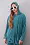 Emerald Green Hooded Double Set with Lace Detail - 4