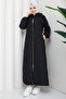 Women's Onion Patterned Tunnel-Crossed Full-Length Quilted Coat - 3