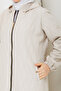 Women's Onion Patterned Tunnel-Crossed Full-Length Quilted Coat - 7