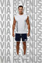 Ufc Ultimate Printed Black Sleeveless T-Shirt and Piped Jersey Fabric Sports Shorts Combination Set - 2