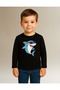 Cool Shark with Sunglasses Long Sleeve Printed Unisex Kids T-Shirt (4-13 Years) - 4