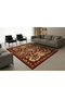 Mosso Brown Themed Floral Motifs Patterned Woven Base Modern Decorative Carpet Mosso2116 - 3