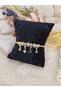 Gold Detailed Blue Stone Flower Shaped Steel Charm Bracelet - 4