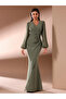 Women Ruched Embellished Mermaid Hem Maxi Dress - 4