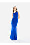 Women One Shoulder Draped Evening Maxi Dress - 2