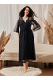 Pack of 2 - Lace Trim Satin Robe and Slip Dress - 2