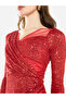 Women Sequin Wrap Slit Maxi Dress - 5