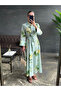 Women Floral Print Buttoned Maxi Dress - 3